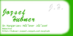 jozsef hubner business card